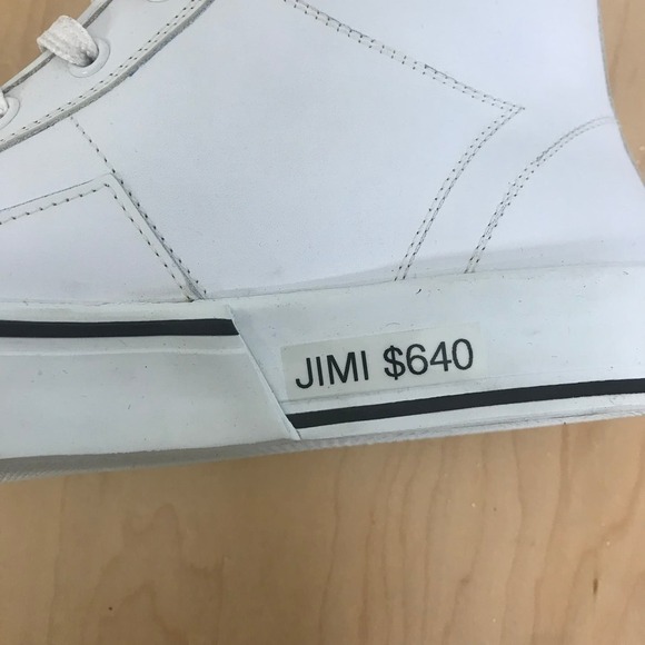 NIB IRO Men\'s Jimi White Leather Hi Tops Tennis Shoes SZ 42‎ FR/SZ 9 Mens main image 5